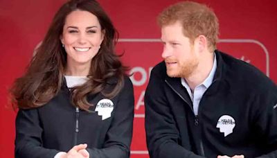 El príncipe Harry habla con Kate Middleton a espaldas de Meghan Markle