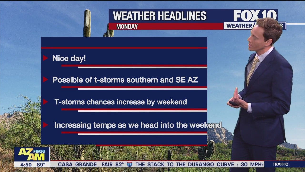 Arizona weather forecast: Dry and warm conditions in Phoenix