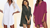 This sophisticated beach cover-up doubles as a top you can wear to dinner, and it's down to $20