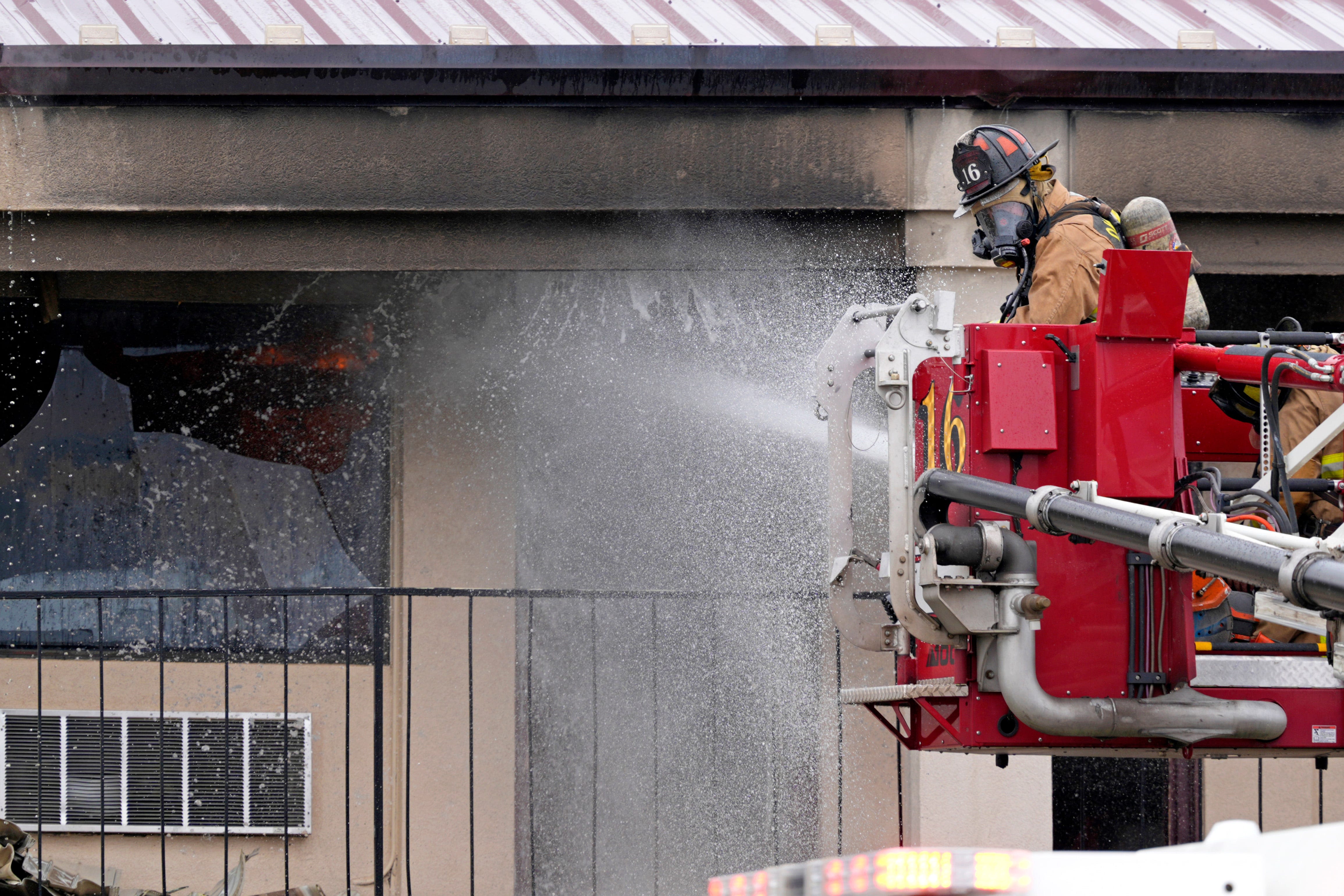 Oklahoma City firefighters respond to a fire at the Rodeway Inn. See our photos.