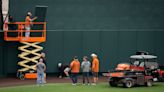 Texas removes parts of damaged batter's eye at UFCU Disch-Falk Field ahead of Kansas game