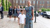 Crown Princess Victoria of Sweden Indulges in Maximalist Floral Prints in Alberto Biani Midi Dress for Museum Visit With...
