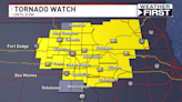 Tornado Watch until 8 pm in eastern Iowa, storms capable of strong winds and heavy rain