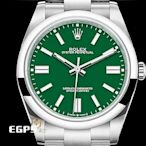 【永生流當品】2024保單 ROLEX 勞力士 Oyster Perpetual 124300 3230機芯 綠色面盤 OQF8352