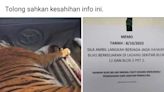 Johor Perhilitan says Facebook post on Kota Tinggi tiger sighting is fake