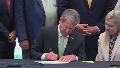 Governor Brian Kemp in Augusta to sign 5 bills, cutting taxes for hard working Georgians
