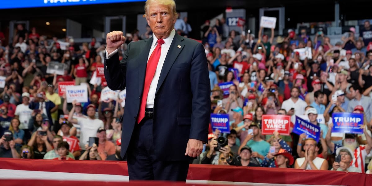 Trump expected to turn his full focus on Harris at first rally since Biden's exit from 2024 race