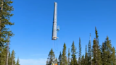 Chinook Helicopter Delivers Ski Lift Towers To Colorado Resort