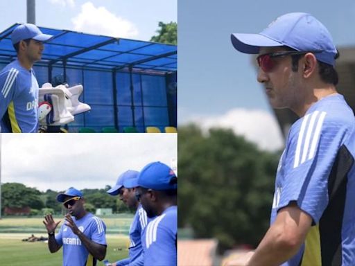 Gautam Gambhir Follows Dravid’s Map at India’s Net Session in SL Tracks, Interacts With Sky, Hardik