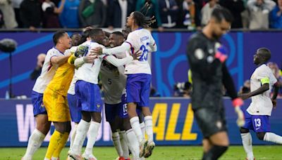 France national team celebrates election results ahead of Euro 2024 semi-final