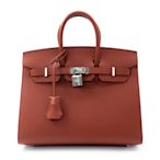 【HERMES 愛馬仕】HERMES Birkin鉑金包 銀扣 (25cm)