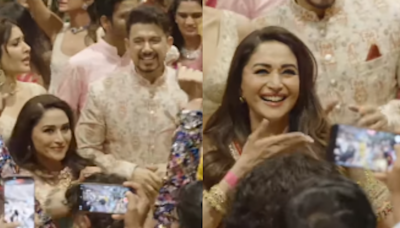 Madhuri Dixit Dances To Her Iconic Song Choli Ke Peeche At Ambani Wedding As Shriram Nene Looks At Her In Awe...