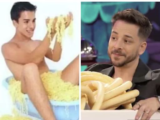 Junior Lima fala de foto viral em banheira de macarrão, explica por que aceitou fazer e revela susto após imagem ganhar as redes