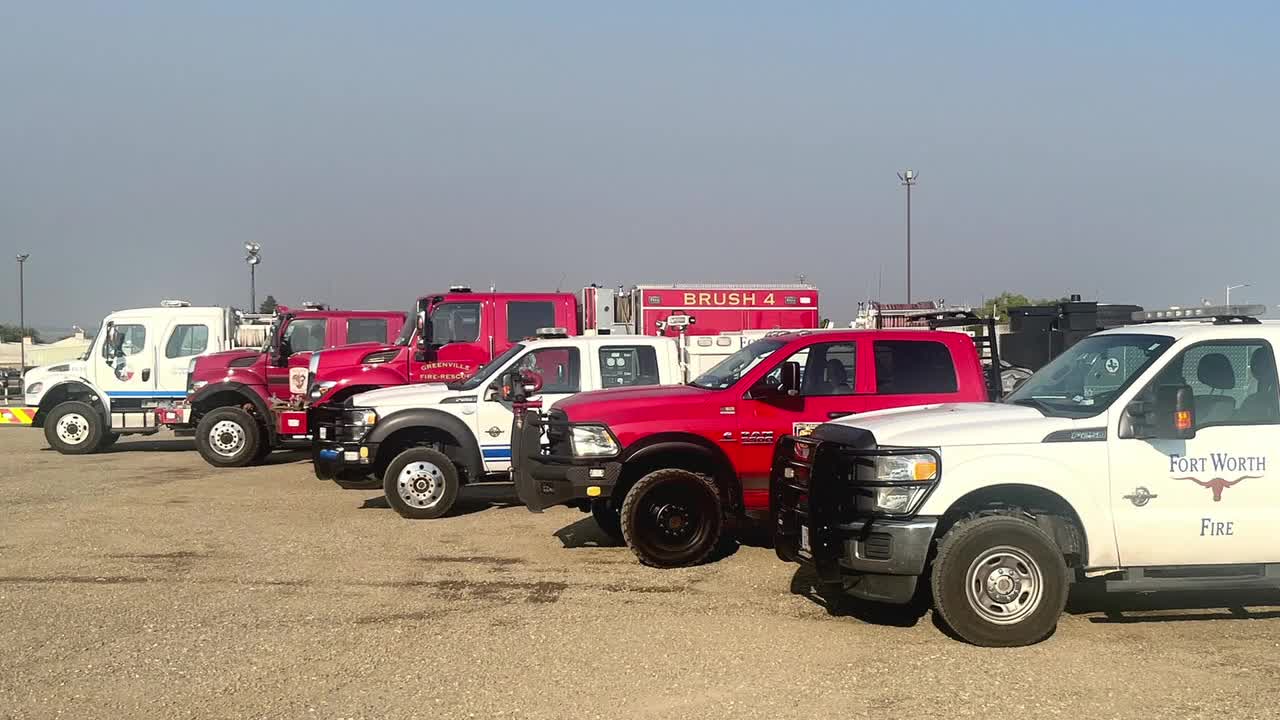 North Texas fire crews battle massive California wildfire