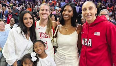 Caitlin Clark Bonds with Vanessa Bryant and Her Daughters as They Sit Courtside at WNBA All-Star Game
