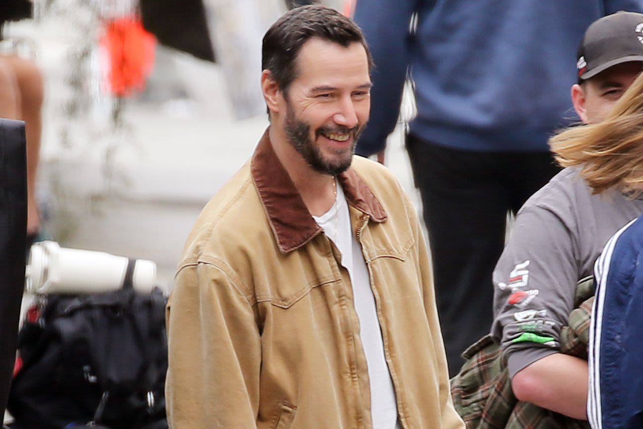 Keanu Reeves Smiles on Set, Plus Nicky Hilton, Jeremy Renner, Diane Kruger and More