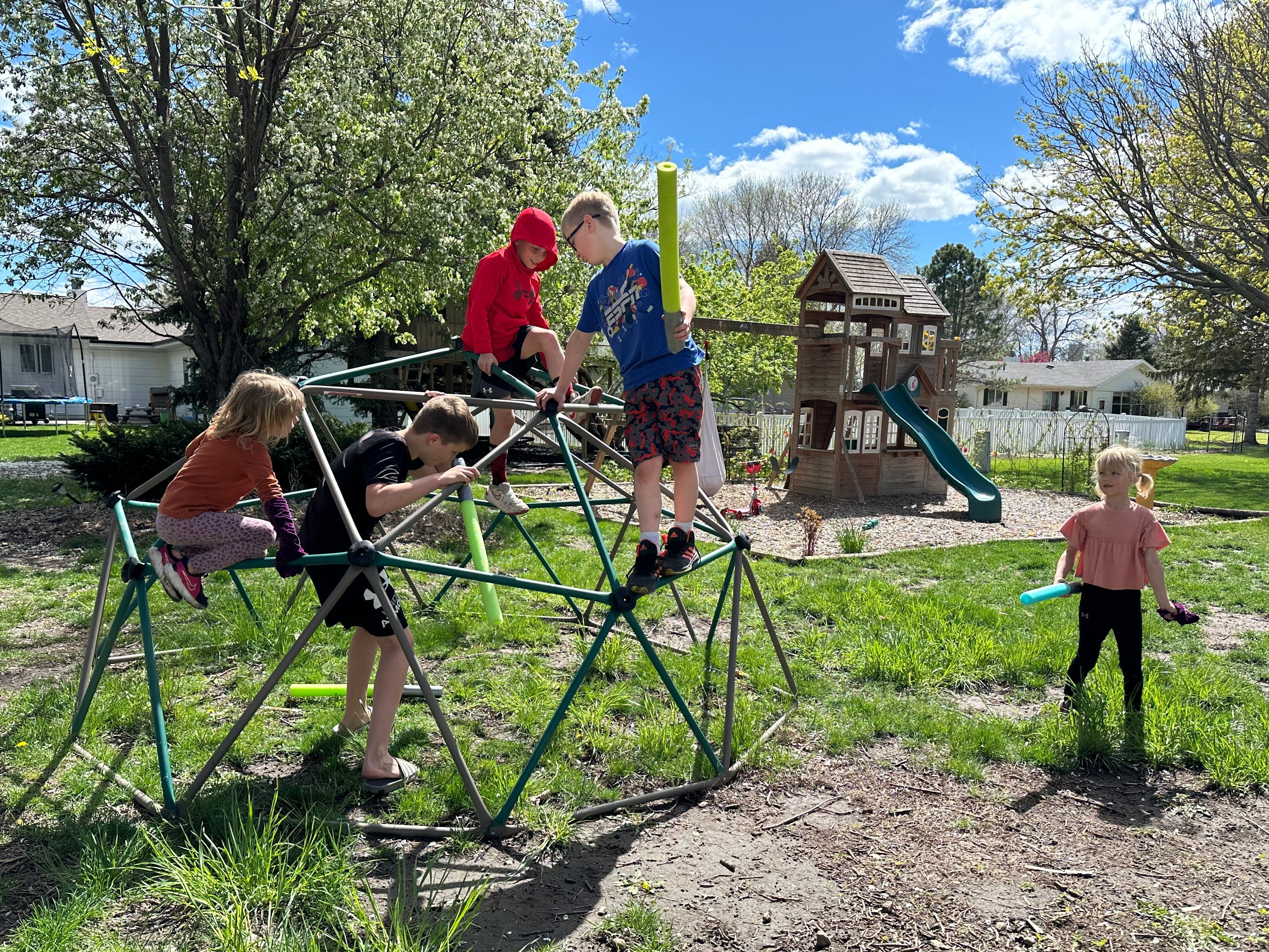 We let our young kids play together unsupervised in our neighborhood. It's great for them, and it's great for us.