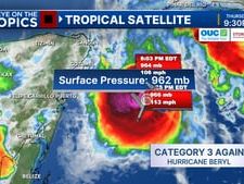 Hurricane Beryl ramps back up reaching Cat. 3 strength