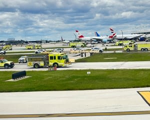 United Airlines flight bound for Seattle catches fire before takeoff in Chicago