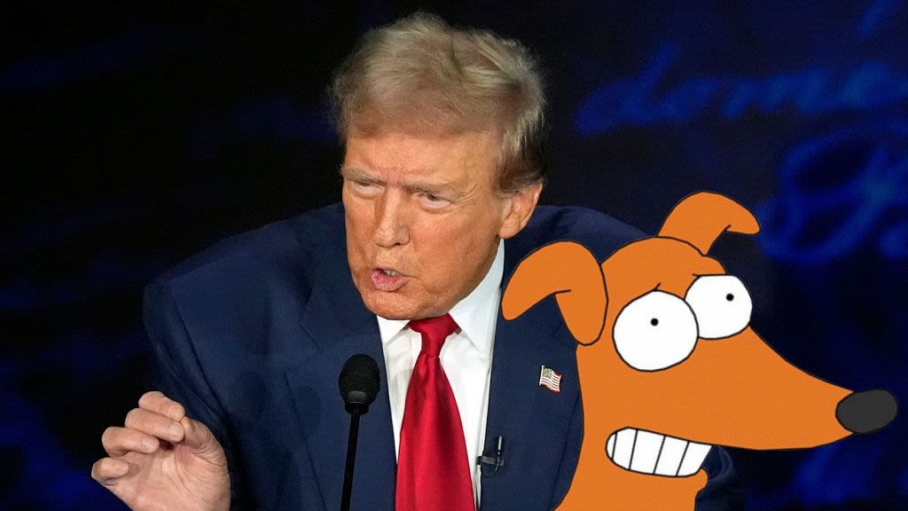 Is Santa's Little Helper OK? The Simpsons’ pet dog is going viral after Trump-Harris debate