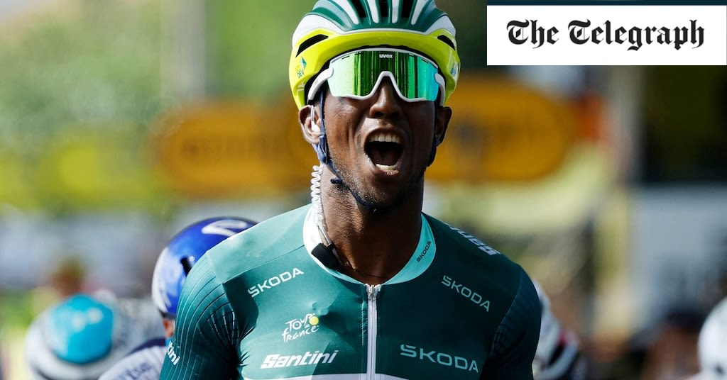 Biniam Girmay takes Tour de France stage 12 win as Primoz Roglic crashes