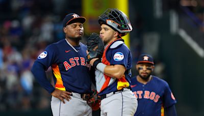 Astros' Framber Valdez loses no-hitter with two outs in ninth on Corey Seager homer