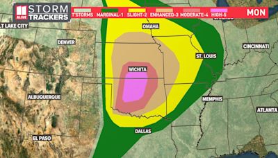 Multiple strong, long-track tornadoes possible in Plains region Monday as SPC issues rare 'High' Risk