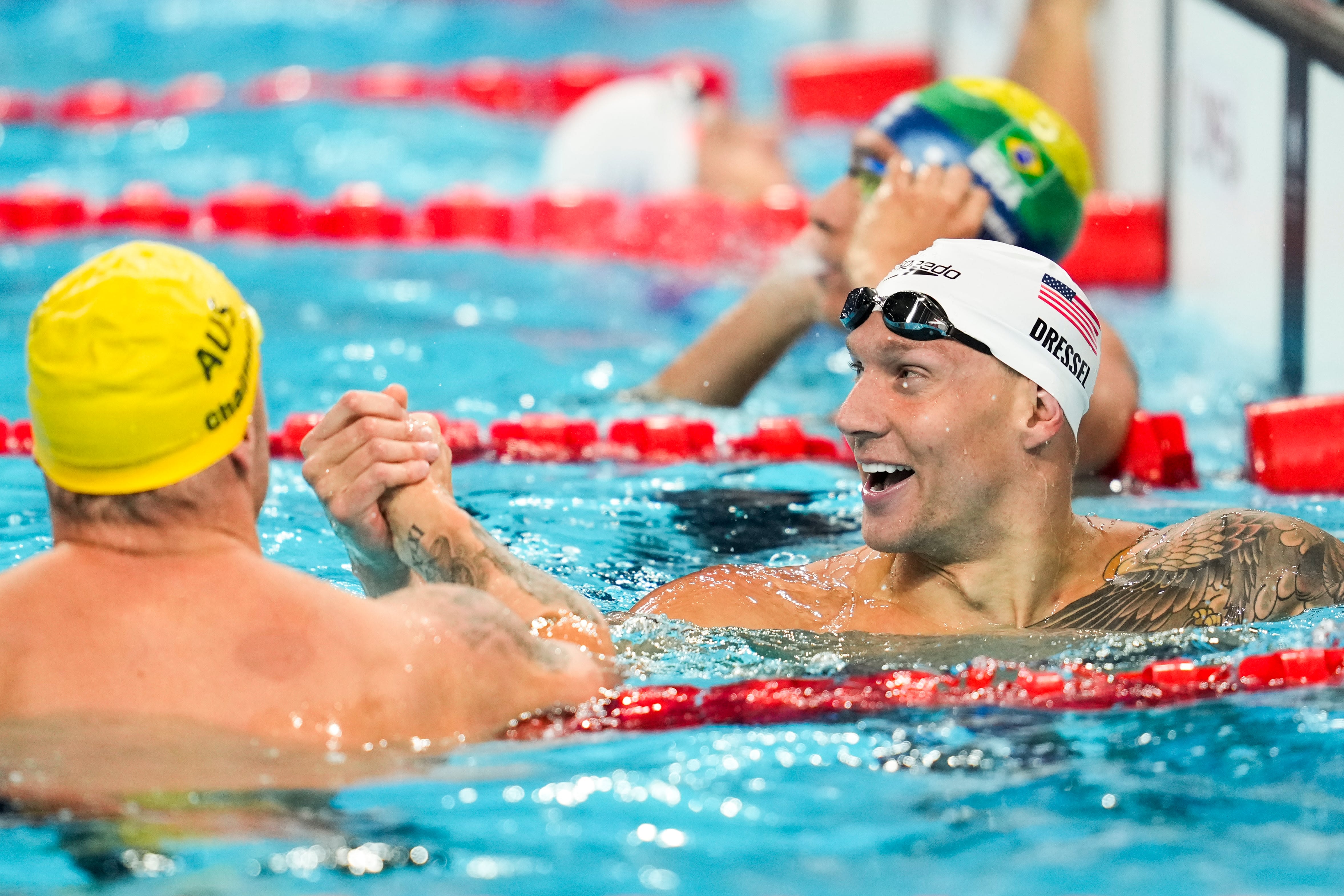 Former Gator Caeleb Dressel captures 8th gold as anchor of US relay team