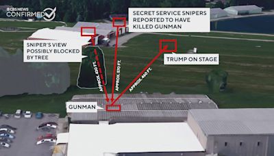 Tree may have blocked snipers' view of Trump rally gunman, maps show