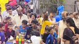 Video: Rajinikanth attends grandson Ved's cricket-themed birthday party