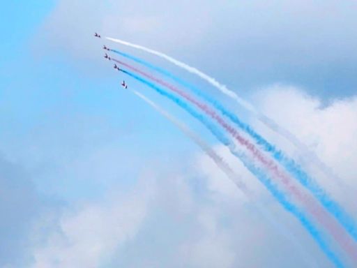 Red Arrows in Sussex skies for Goodwood Festival of Speed and will return