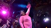 Lizzo sparkled in a pink, sequin jumpsuit during NYC performance celebrating her new album 'Special'