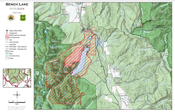 Bench Lake Fire continues to spread, only 3% contained as locals raise money for Redfish Lodge employees - East Idaho News