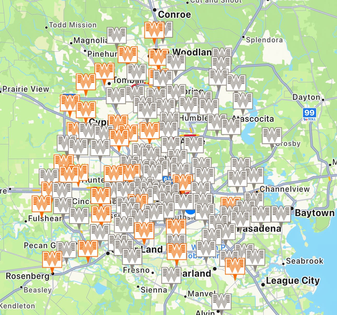 What-a-power: Houston-area residents hungry for outage info turn to Whataburger app map | Houston Public Media