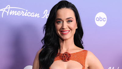 Katy Perry's cut-out leather naked dress flashes her starfish nipple pasties