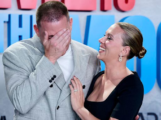 Scarlett Johansson makes Channing Tatum laugh in Spain