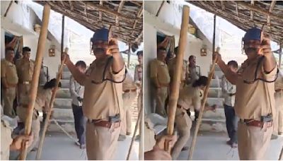 'Lady Singham' Brutally Thrashes Man With Stick In UP's Lakhimpur Kheri; Netizens React As VIDEO Goes Viral