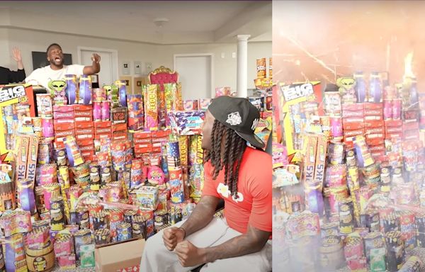 Kai Cenat's Stream With MrBeast Ends With Sh*tload of Fireworks Set Off Indoors