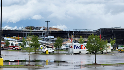 Dozens rescued as tornado collapses Michigan FedEx depot