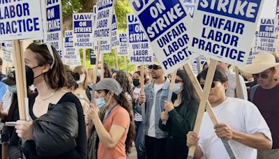 UCSB workers walk off the job in solidarity with other campus protests demanding defense contractor divestment