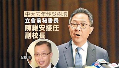 去年中大閃炒吳樹培 立會前秘書長陳維安接任副校長