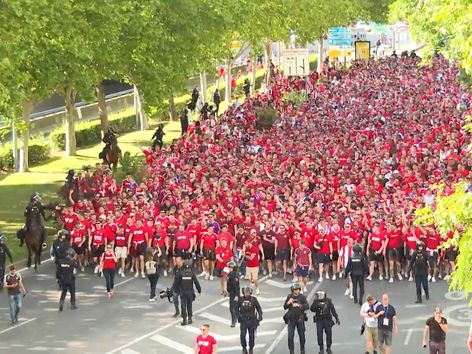 La marea roja del Bayern toma las calles de Madrid - MarcaTV