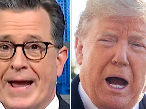 Stephen Colbert Exposes Trump's Most 'Stirringly Stupid' Moneymaking Scheme Yet