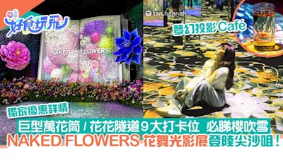 NAKED FLOWERS花舞光影展來港9大打卡位！5米花の書/夢幻投影Café