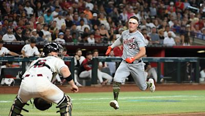 Detroit Tigers' shot at sweep of Arizona Diamondbacks cut down at the plate in 6-4 loss