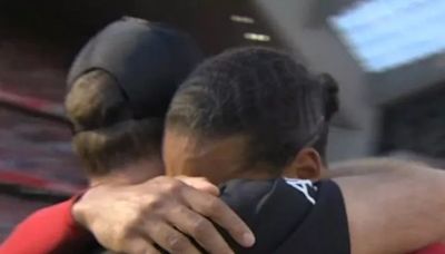 Virgil van Dijk visibly emotional after 'tough' moment with Jürgen Klopp at last Liverpool game
