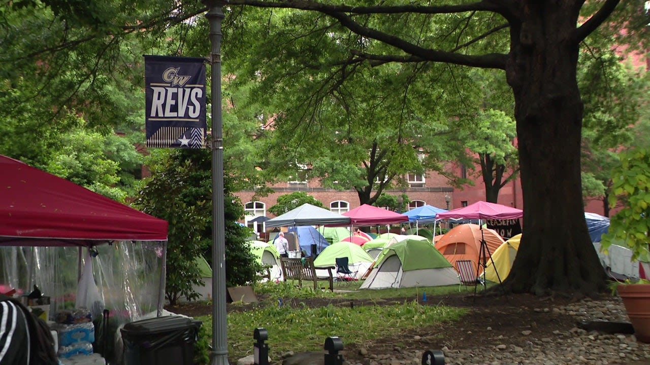 George Washington University president calls ongoing encampment 'illegal'