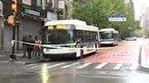 Woman critical after being hit by MTA bus while getting off another bus in Brooklyn