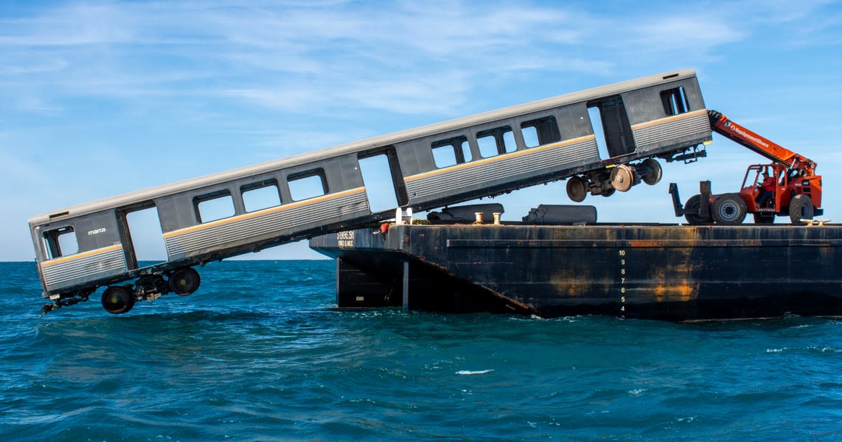 Underwater MARTA cars create new coral reef off Georgia coast