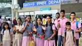 Nine students of Corporation schools fly to Chennai from Madurai